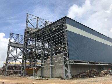 اسکلت ساختمان بتنی